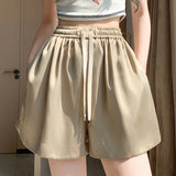 Silk Acetic Acid-Singed Noodles Sports Shorts Women's Summer Thin Small Man Loose Thin A Word Five-Legged Leisure