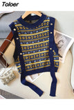 Vest Women Retro All-match Classic Fashion Knitting Preppy Style Simple Design Casual Chic Knitting Sweet