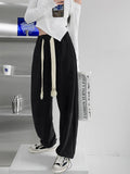 Women's Pants Loose Trousers Women 2022 Wide Cotton High Waist Sweatpants For Women Oversize Sport Pants Khaki
