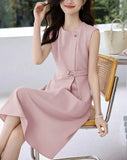 Toloer High-Taught Commuting Waist Temperament Dress In The Summer Of 2025 New Cover Sleeves Thin Senior Sense Skirt