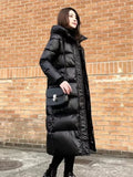 2022 Fashion Long Jacket Female Puffer Cotton Padded Jacket Thick Down Parka Women Hooded Winter Warm Coat Snow