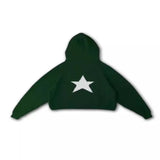 Back Star Print Hooded Oversized Sweater-Outfit