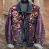 Trend 3D Digital Pattern Printing Fashion High Street Denim Jacket Men And