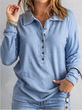Toloer Color Sweater Women's Single Breasted Lapel Long Sleeve Loose Casual Bottom Jacket Autumn Winter New-Outfit