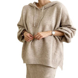 Chic Autumn And Winter Loose Large-Size Knitted Sweater + Half-Body Dress Two