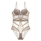 Gathering Body Body With Bra Clairvoyation Sexy Lace Thin Tight Body Integrated Pure Want To Close The