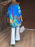 Leopard Print Shirts Women Spring Summer Fashion Button Long Sleeve Shirts For Women 2023 Boho Beach Long Shirt Top Femme-Outfit