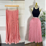 Fashion Folding Wave Half-Dress French Sweet High-Waisted A-Shaped Skirt Mid-Long Folds