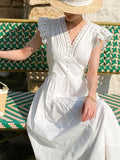 French Dress Women Summer White Long Dress Famous Small Fragrant Style Dress Shenzhen Nanyou Women's