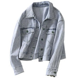 Toloer 2024 New Korean Version Denim Jacket Women's Versatile Fashion Fashion Splicing Plaid Jacket Jacket Women Fashion-Outfit