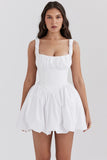 Summer New Women's Pure Color Temperament Bare Back Sexy Waist Repair Collar Dress Dress