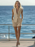 Temperamental Professional Suit Niche Chic Slim Slim Sleeveless Suit Vest Comfortable