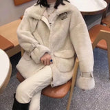 Faux Mink Fashion Furs Fur Loose Teddy Winter Coat For Female Parka Women Short Thickening Overcoat Fourrure Femme Rabbit