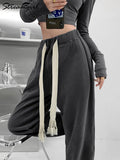 Women's Pants Loose Trousers Women 2022 Wide Cotton High Waist Sweatpants For Women Oversize Sport Pants Khaki