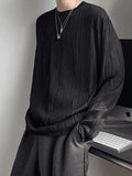 Men's Textured Long Sleeve Tee-Outfit