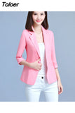 Women Single Button Blazers Business Office All-match Simple Temperament Soft Fashion Elegant Casual Work Streetwear