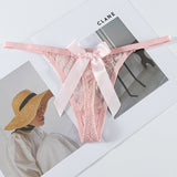 Lace Sexy Thong Women's Back Hot Bow Bikini Low-Waisted Breathable