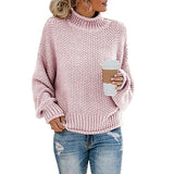 Sweater Female Autumn Winter Knitted Women Sweater Pullover Female Tricot Jersey Jumper Femme High Collar Women