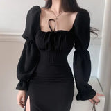 Toloer Chic Summer New Show Thin Temperament French Grandiflorum Tea Break Dress With Slit Dress-Outfit