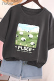 100% Cotton L-6XL T Shirt Plus Size Tshirt Short Sleeve Solid Women Top Summer Print Couple O Neck Oversized T