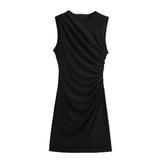 Homemade New Women's Classic Fashion Flawd Decoration Short Dress