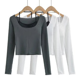 Trendy Ladies' Hot Girl Style Low-Necked Bottomed Shirt In Summer, A New Color Halter Halter Top With Two Sets-Outfit