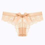 Sexy Lace Trousers Female Transparent Hollow Sex Fun Sports Low-Rise Without Scars Ladies Trousers