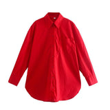 Street Fashion 14 Color Urban Women With Pocket Shirt Casual Autumn