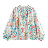 Spring Comfortable Wearing Multi-Colored Vibrant Flower-Printing Prefectural Silk