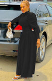 Winter Elegant Puff Sleeve Turtleneck Long Party