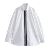 New Matching Zipper Loose Version Shirt 2617001-Outfit
