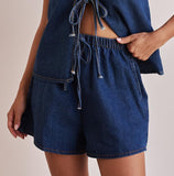Summer Fashion Casual Sleeveless With High-Rise Women's Vests Denim Set