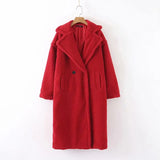 lamb wool fur coat christmas sweater women 2023 autumn winter faux fur solid plus size coat femme warm jacket outwear 1028-1-Outfit