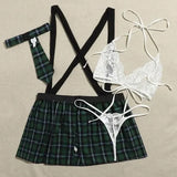 Hot Lingerie Sexy Uniform Seduction Elastic Cross Shoulder Strap Student