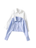 Women 2022 New Fashion Shirt Casual Oversized Jacket Coat Vintage Long Sleeve Female Cotton Outerwear Female Chic