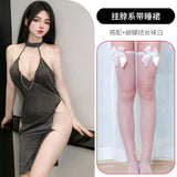 Night Vows Tiffic Lingerie Sexy Passion Student Suit Uniform Seduction Free From Pure Desire Silver Flaky Cheongsam