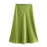 2025 New Tight Waist Simple Set Solid Color Lirt Solid Color Half Body