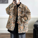 Hong Kong Wind Ins Embroidered Work Jacket Male Autumn Add Fat Add Large Size Tide Fat Man Loose Ruffian Handsome Design Sense Coat-Outfit