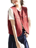 Toloer Retro Casual Vest Women's 2025 Summer New Design Niche Fashion Loose