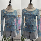Sunscreen Mesh Yarn Women 2025 Summer New Long-Sleeved T-Shirt