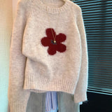 Toloer Girl Knitted Jersey Autumn Winter New Fashion Cut-Down Cute Sweater Top