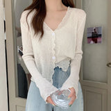 Silk Sunscreen Dress In Summer, Women Wear A Knitted Cardigan With A Small Shawl Net Blouse And A Short Coat.-Outfit