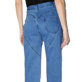 Thin 2025 New Spring Straight Loose High-Waist Long Straight Jeans Jeans
