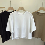 Toloer Short T-Shirt Women Sweet Spicy Wind Korean Version 2024 Summer New Round Collar Loose Hot Girl Short-Sleeved Shirt Women's