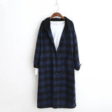 Size Warm Thick Korean Blouse Plaid Shirt Women Autumn New Arrival 2020 Long Sleeve Casual Loose Women's Hooded