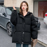 Winter 2021 Oversize Winter Puffer Jacket For Women Outerwear Womens Parkas Fur Hooded Cotton Padded Female Coat Warm