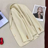 Toloer Autumn New Orange Suit Jacket Female Casual This Year Popular Small Fried Street Temperament Small Suit Female-Outfit