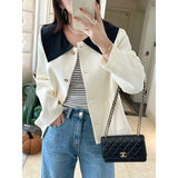 Toloer Size Women's Fat Mm Color Doll Collar Coat Autumn 2024 New Small Show Thin Hide Meat Jacket-Outfit