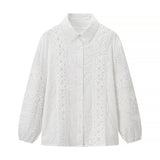 Homemade New Women's Lace Sticker Shirt Loose Dresses Two-Piece
