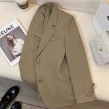 Toloer 2024 New Orange Suit Jacket Female Retro British Style Advanced Design Sense Versatile Small Suit Woman-Outfit